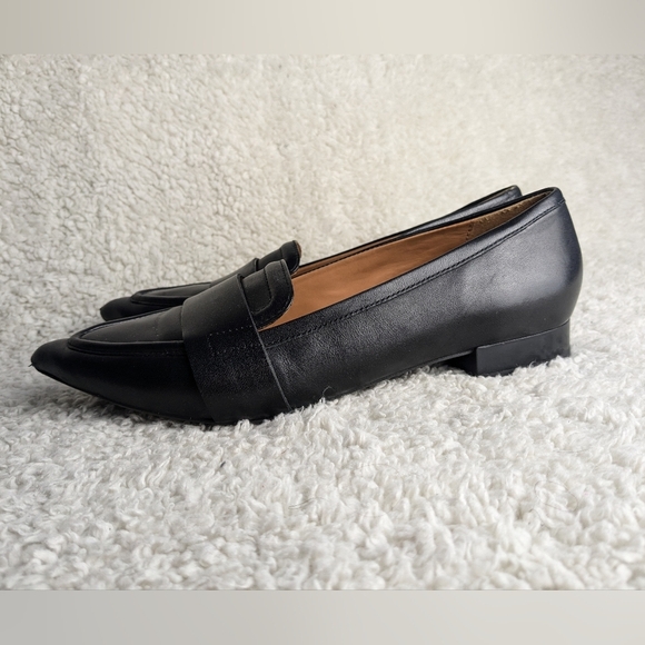 GEOX women Charyssa Ballet Flat Leather Shoes Size 38 = 8 US Black Color - Picture 3 of 9